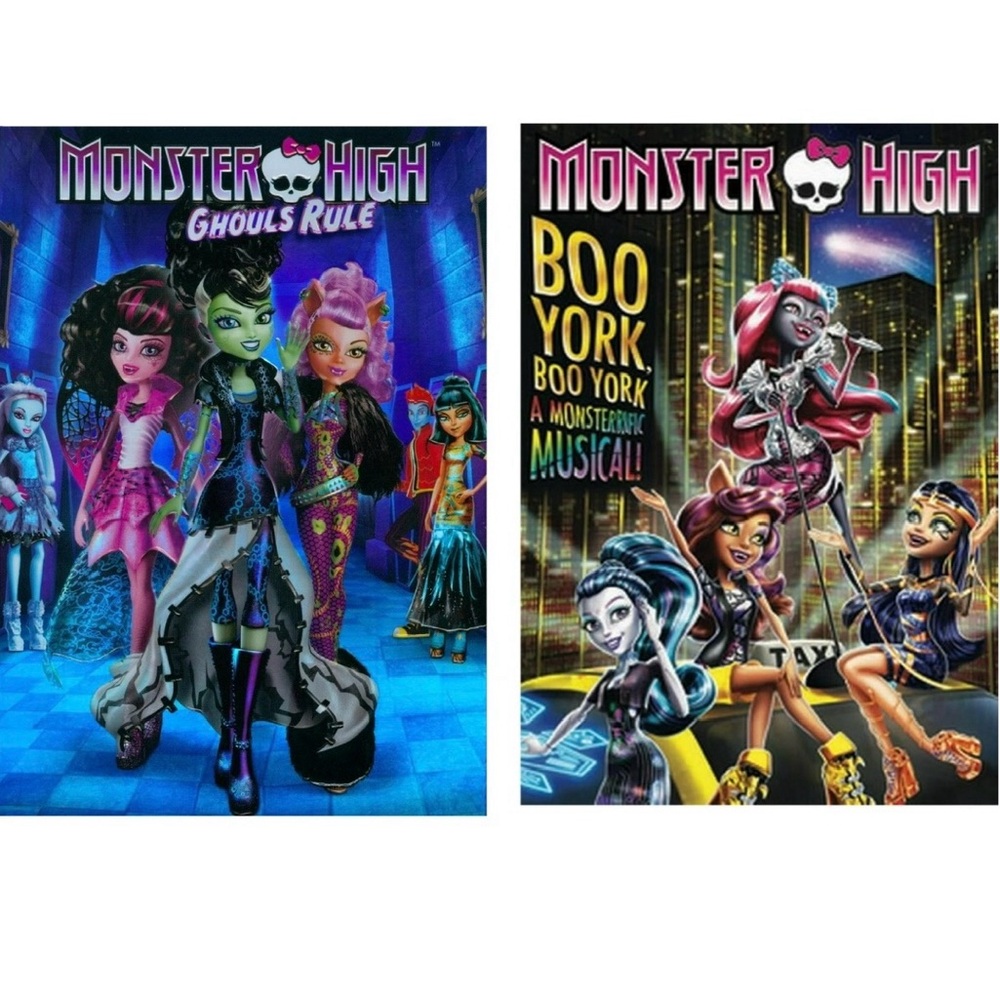 Universal Studios Monster High Ghouls Rule and Boo York Dolls Collection DVD Set